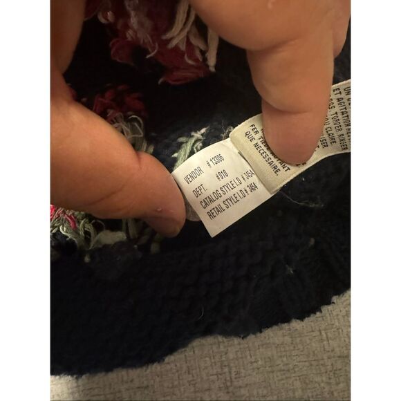 Eddie Bauer vintage floral needlepoint knitted sweater - EUC - Picture 7 of 10